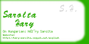 sarolta hary business card